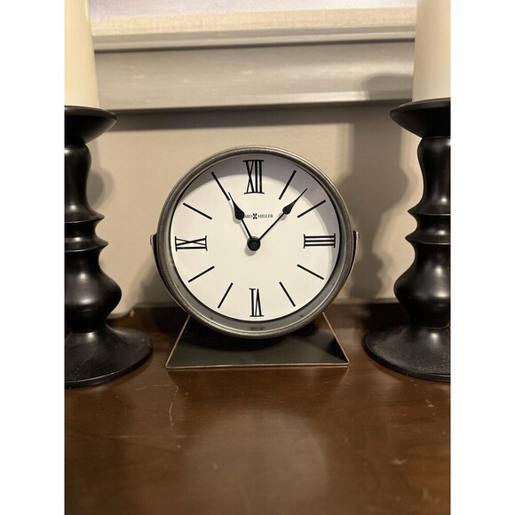 Other - Howard Miller Table Accent Clock Round Mantle Swivel Roman Numberals Quality